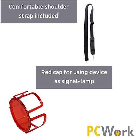 Pcwork Επαναφορτιζόμενος Προβολέας Χειρός LED IPX4 με Μέγιστη Φωτεινότητα 1590lm