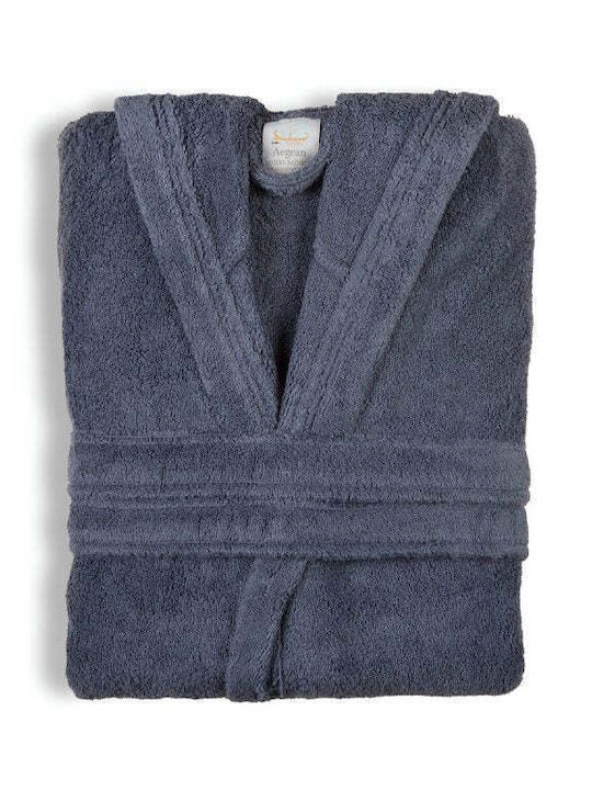Aigaion Νua Cotton Bademantel mit Kapuze Heather 320gr/m²