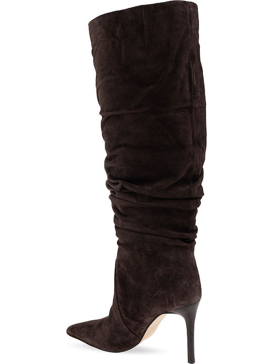Heeled Дамски ботуши Кафяв