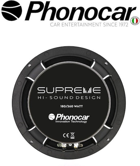 Phonocar Автомобилен Високоговорител Supreme 8" с 180W RMS (Нискочестотен говорител)