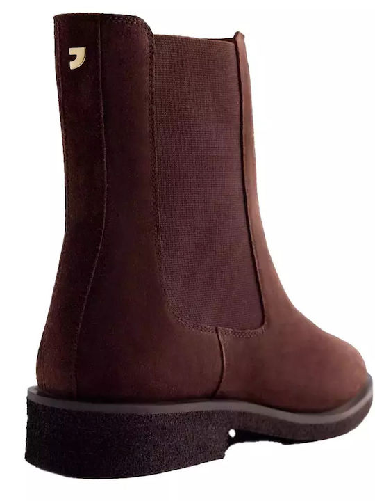 Wildleder Stiefeletten Damen Braun