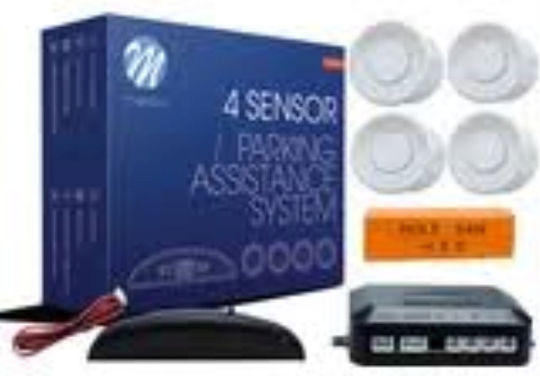 M-Tech Car Parking System with Buzzer and 4 Sensors 18mm in White Color