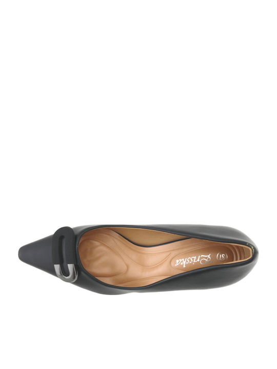 Leder Pumps Schwarz