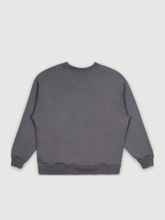 Perforate Os Crewneck Γυναικείο Φούτερ Asphalt