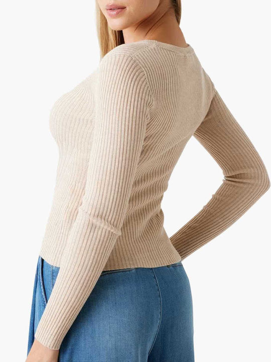 Дамска плетена жилетка Beige