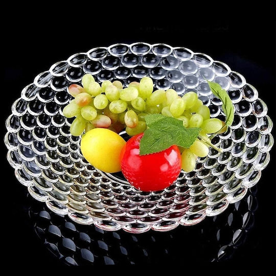Bol de Servire Rotund Sticlă Transparent cu Diametru 24buc