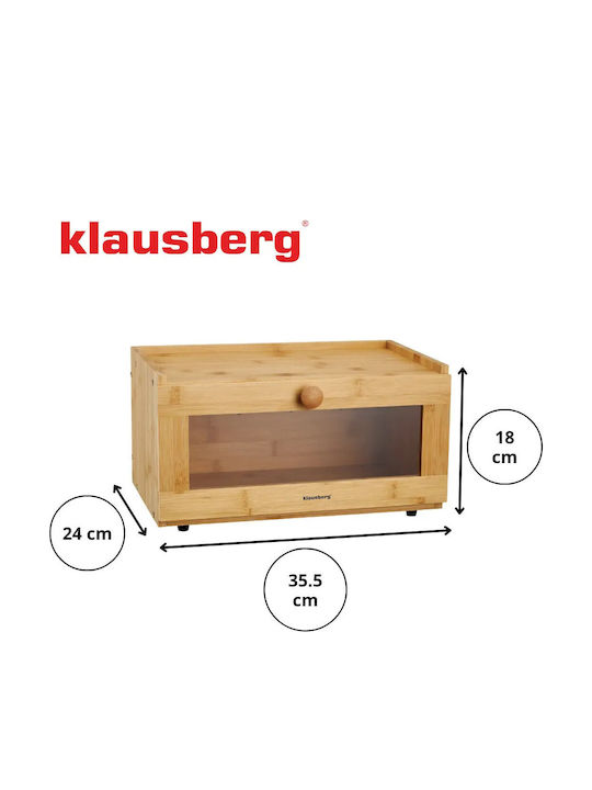 Klausberg Хлябохранилище Пластмасово Кафяво 35.5x24x18см