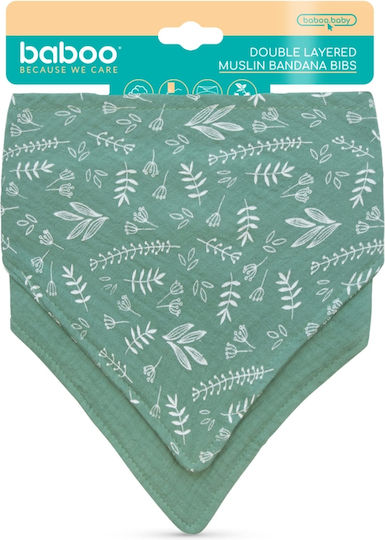 Baboo Bandana din 100% Bumbac Verde 2buc