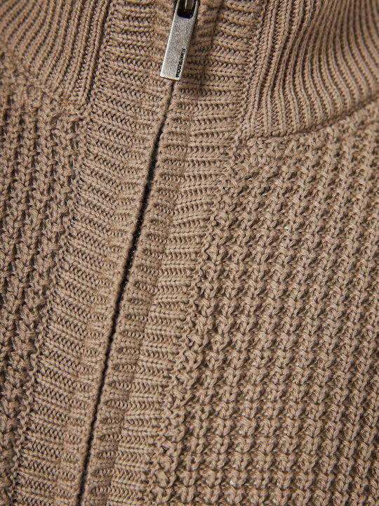 Men's Knitted Cardigan Brown