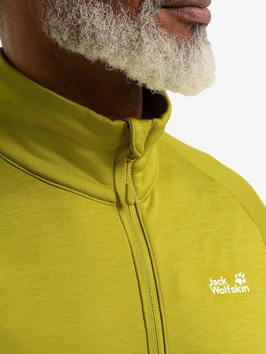 Ανδρική Ζακέτα Fleece Κίτρινο