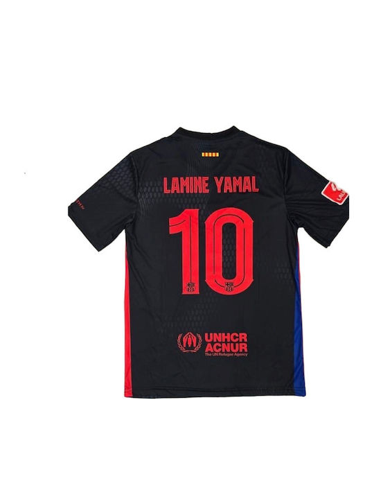 Μπλούζα Ποδοσφαίρου Yamal "10" Barcelona 25-26 Μαύρη Balón De Oro Black Unisex Fj6556