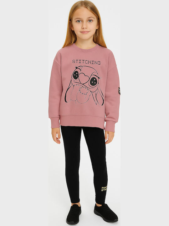 Kinder-Set mit Leggings Winter 2Stück Rosa