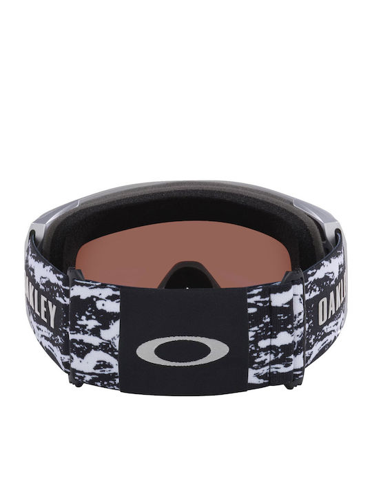 Oakley Line Miner Mască de Schi și Snowboard pentru Adulți Neagră cu Lentilă Neagră