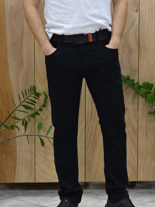 Ανδρικό Παντελόνι Τζιν με Slim Εφαρμογή Μαύρο
