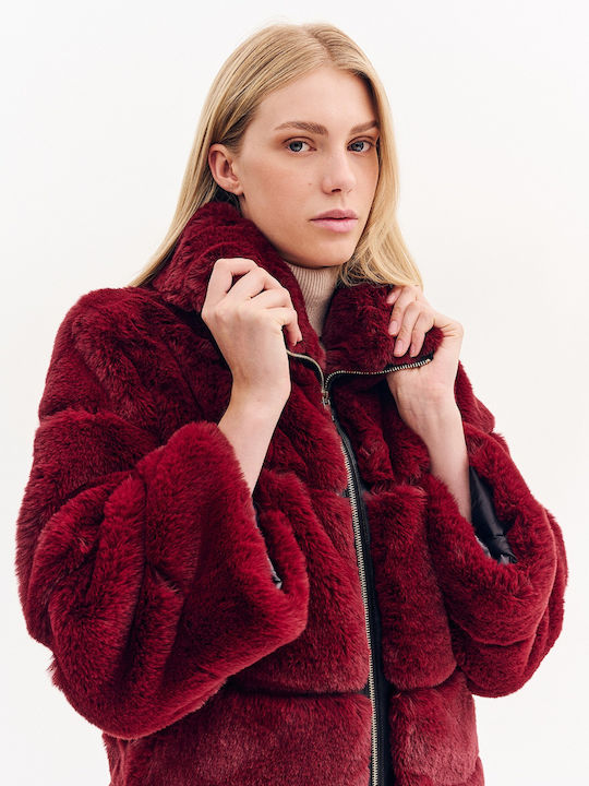 Women's Short Fur Bordeaux