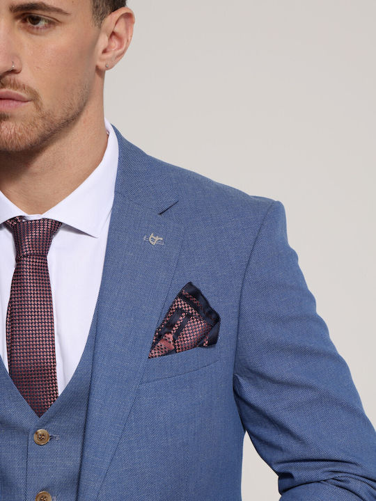 Men's Suit with Vest Blue