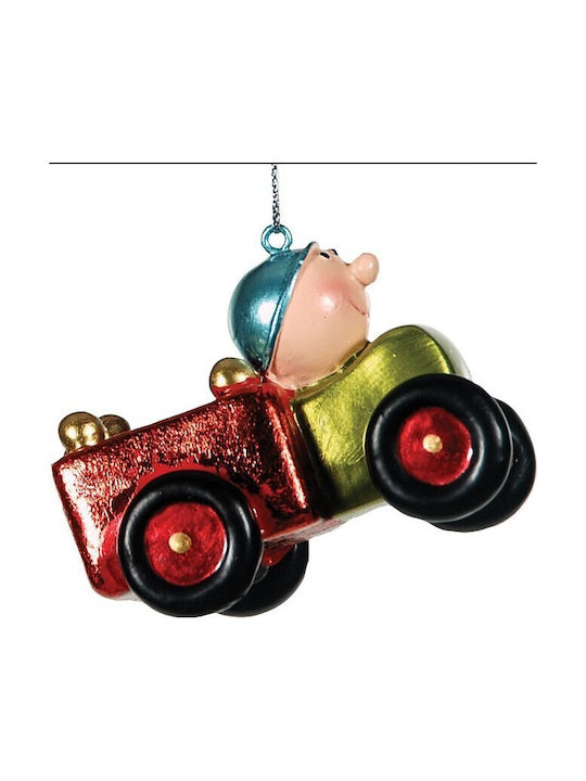 Ornament Mașină Ceramică Roșie 7cm