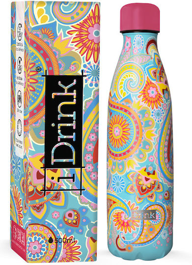 I-Total I Drink Μπουκάλι Θερμός Ανοξείδωτο BPA Free 500ml Paisley