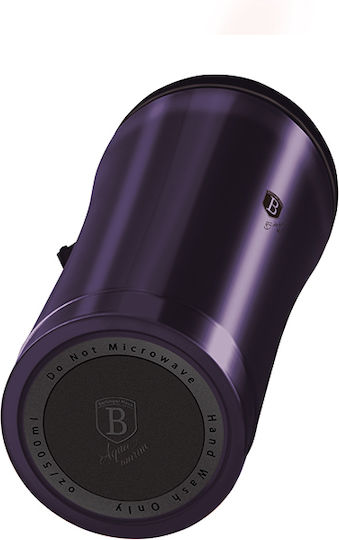 Berlinger Haus Steel Coffee Mug Glass Thermos Stainless Steel 500ml Purple with Mouthpiece