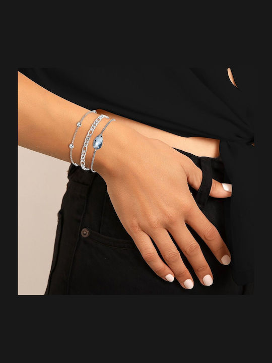 So Charm Γυναικείο Σετ Βραχιόλια από Ατσάλι 6cm