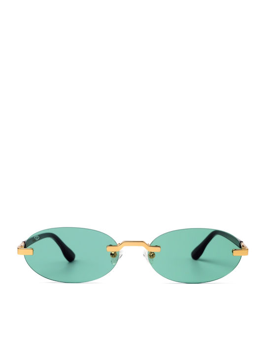 Faos Herren Sonnenbrille mit Gold Kunststoff Gestell und Gold Linse 489436