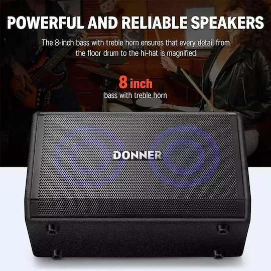 Donner DDA-80 EC1738 Active Speaker PA 80W with Woofer 8"