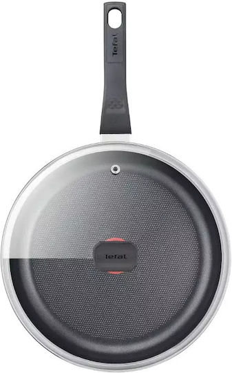 Tefal Simply Clean Tigaie Cu capac din Aluminiu cu Strat Antiaderent 24cm