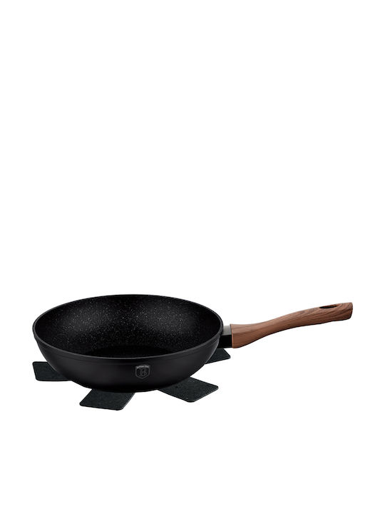 Berlinger Haus Ebony Rosewood Collection Wok made of Aluminum with Stone Coating 28cm