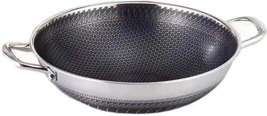 Cheffinger Wok With Lid made of Aluminum with Non-Stick Coating 36cm