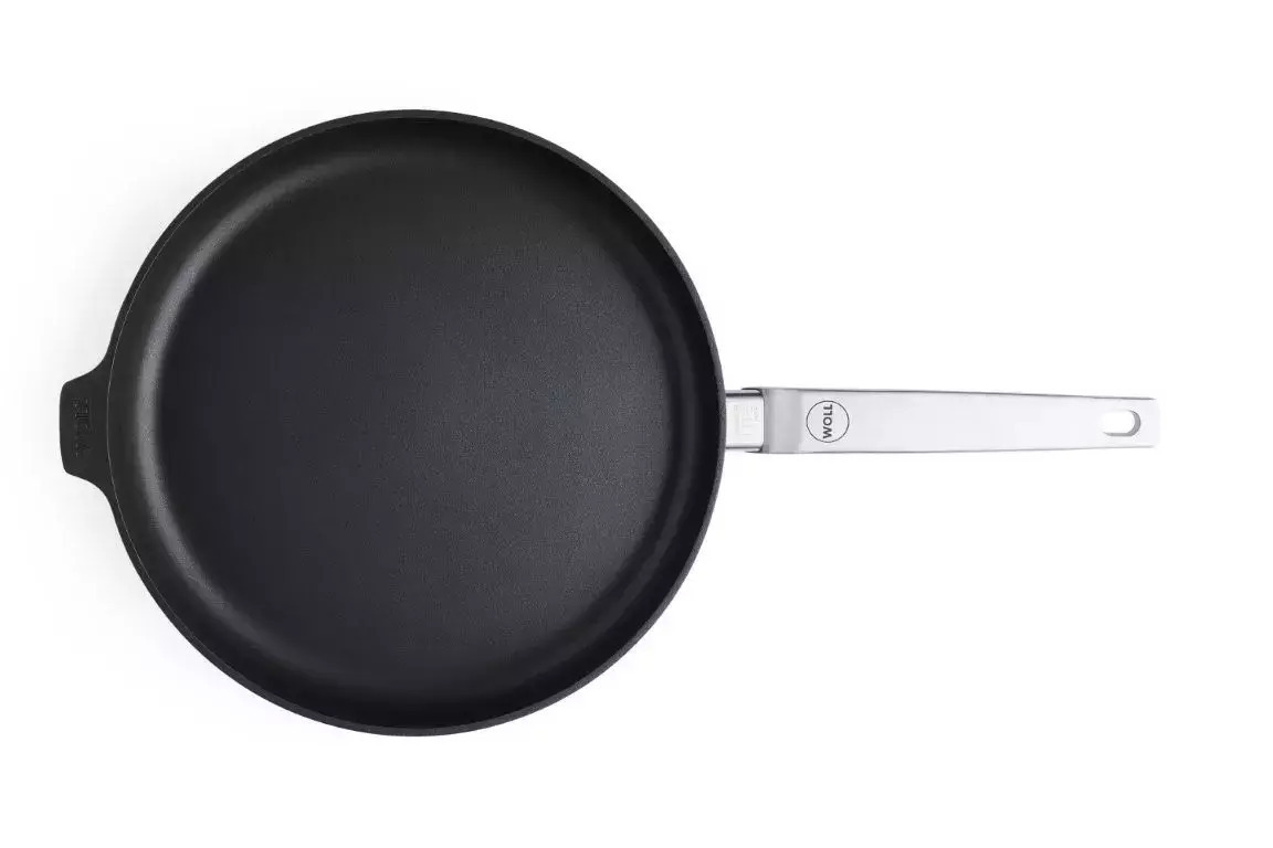 Woll Diamond Lite PRO Coperchio In Vetro Di Sicurezza 32 Cm – Con Manico In Acciaio Inox E Pulsante Sfiato Vapore – Adatto Per Pentole E Padelle