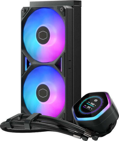 CoolerMaster MasterLiquid 240 Atmos II Water Cooling System AIO CPU with 2 120mm Fans and ARGB Lighting