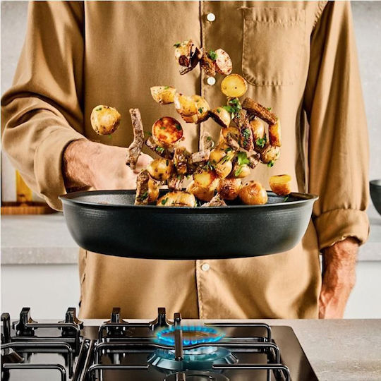 Tefal Excellence Тиган от Алуминий с Капак с Незалепващо Покритие 24см