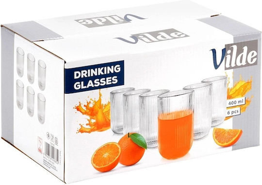 Vilde Set of Glasses Water made of Glass 400ml 6pcs