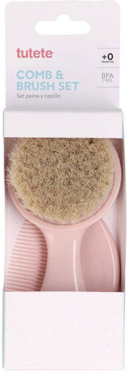 Tutete Baby Brush & Comb Pink 2pcs