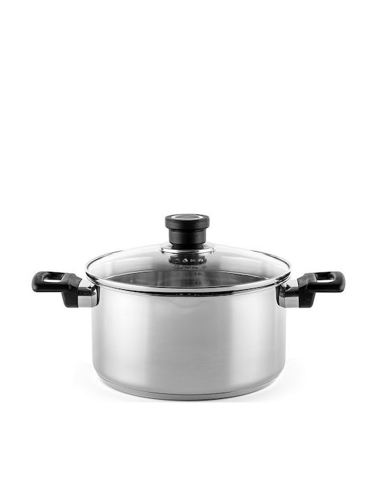Luigi Ferrero Tiefer Edelstahl-Topf 3.2Es / 20cm