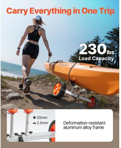Vevor CZSPHTTC10INTL5QS001V0 Canoe & Kayak Trolley