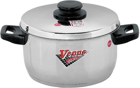 Venus Βαθιά Ανοξείδωτη Κατσαρόλα 4.4lt / 28cm