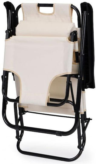 Liegestuhl-Sessel Strand Beige 60.5x60.5x83cm.