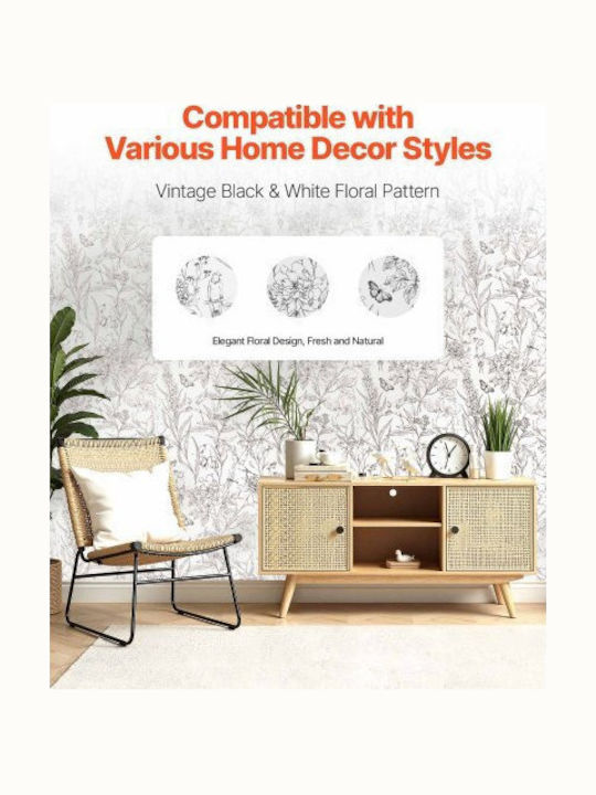 Self-adhesive Wall Wallpaper Vinyl White 45x45cm