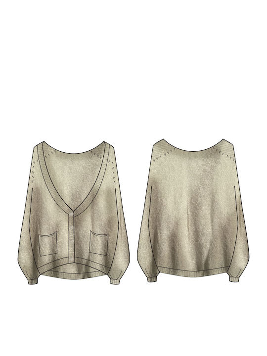 Women's Knitted Cardigan Beige
