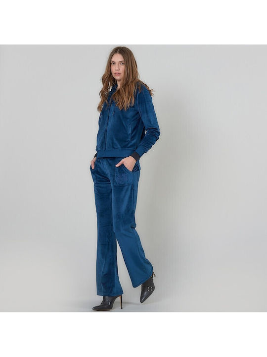 Sweatpants Flared Velvet Posdeidon