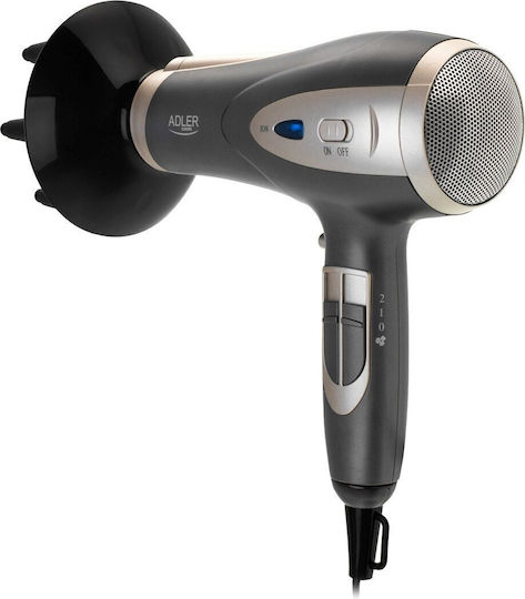 Adler Ionic Πιστολάκι Μαλλιών με Φυσούνα 2200W