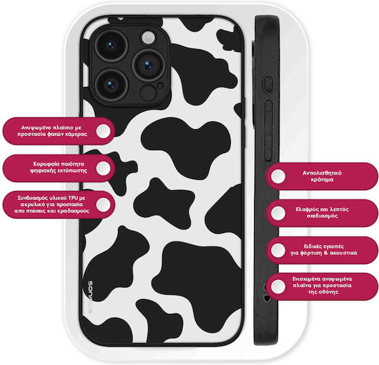 Калъф Sonique Animal Print Series Motorla Edge 20 5g Cow 01