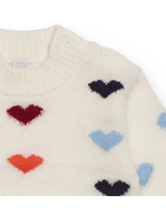 Kinderpullover Langarm Weiß