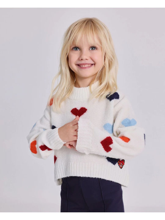 Kinderpullover Langarm Weiß