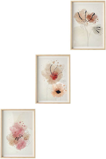 Threefold Painting 120x40 A-g 693bse1499 120x40 Wooden