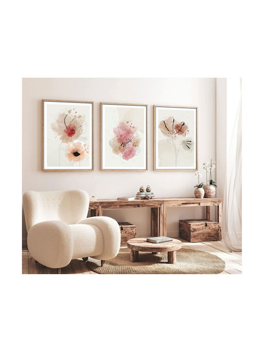 Threefold Painting 120x40 A-g 693bse1499 120x40 Wooden