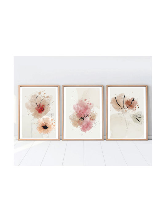 Threefold Painting 120x40 A-g 693bse1499 120x40 Wooden