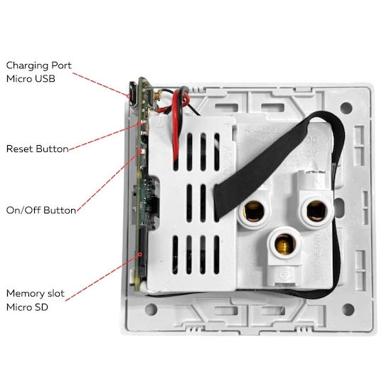 Versteckte Kamera WiFi Steckdose mit Eingebautem Speicher 32GB