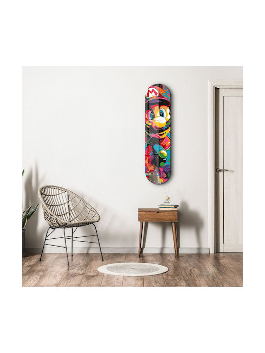 Glass Painting Mario Fan Art 226sng1128 20x80cm Multi Wallity Vertical Glass